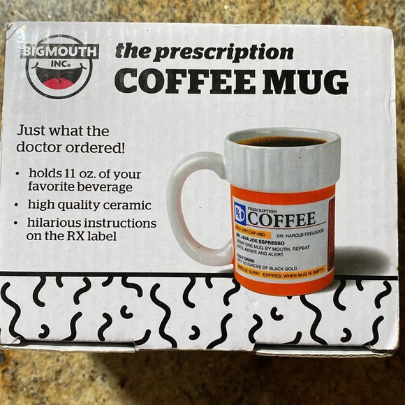 NIB Coffee mug Rx prescription 11oz ceramic bill bottle - Picture 5 of 7